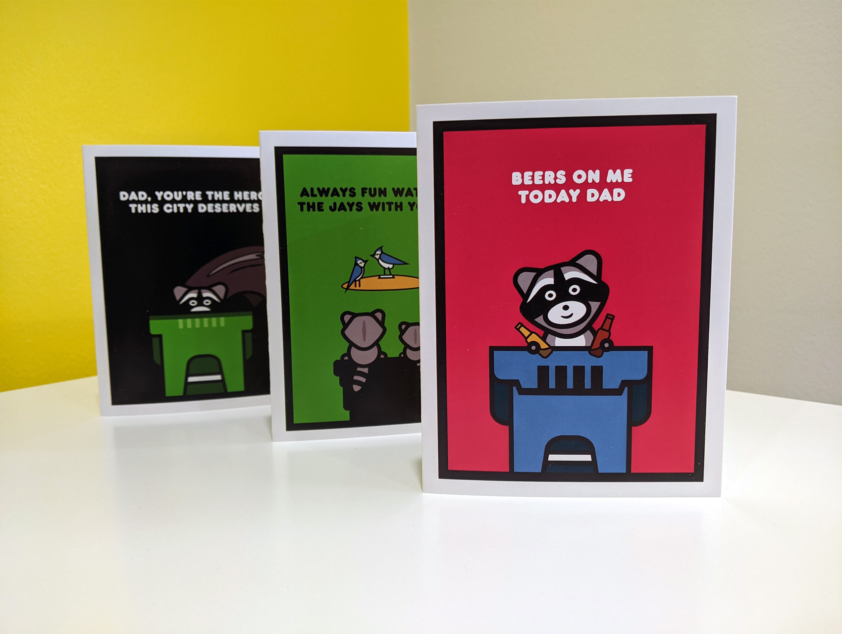 3 greeting cards